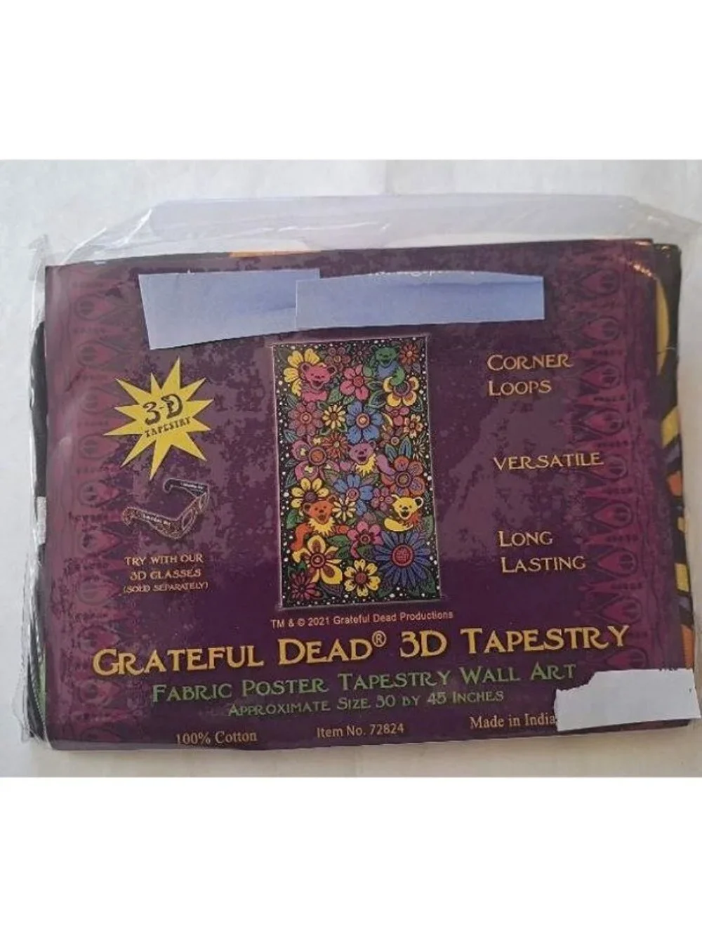New Colorful Flowers Mini Grateful Dead Dancing Bears Tapestry Hippie Dorm Decor